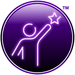 purple circle with illustration depicting  professional development